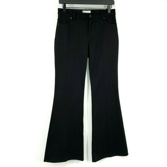 Calvin Klein Pants - Calvin Klein Pants Womens Size 2 Black Ponte Knit Flare Mid Rise Stretch